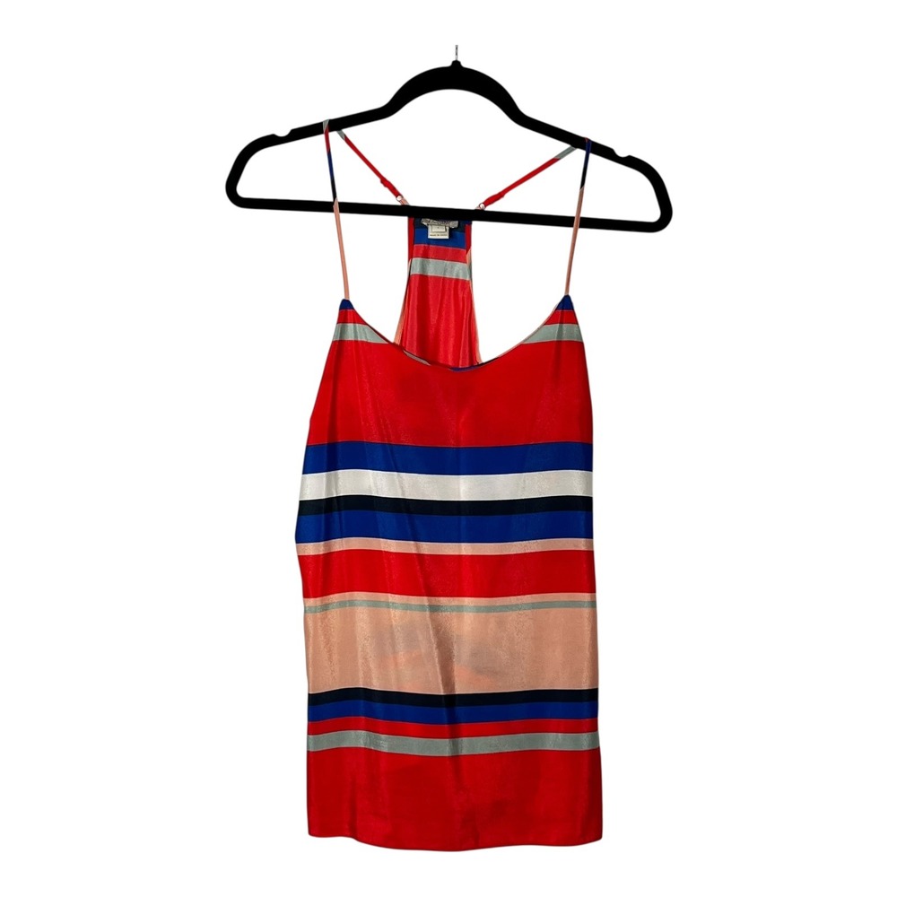 J.Crew Red‎ Blue Striped Racerback Camisole Tank Top 58920 Womens Size 4